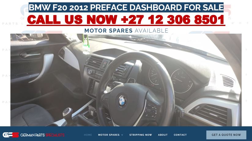 BMW F20 2012 PREFACE DASHBOARD FOR SALE - Private Seller BMW F20 2012 PREFACE DASHBOARD FOR SALE - Private Seller