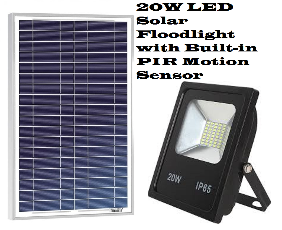 solar floodlight with sensor