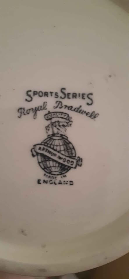 Vintage Art Deco Arthur Wood Royal Bradwell Sporting Mug Rugby