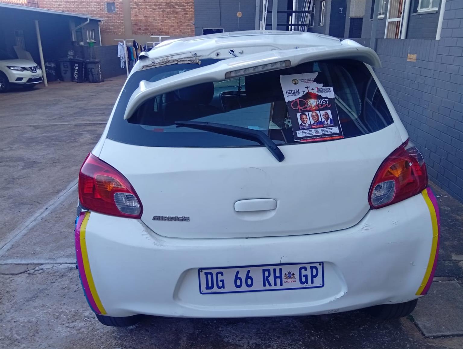 2014 accident damage mitsubishi mairage