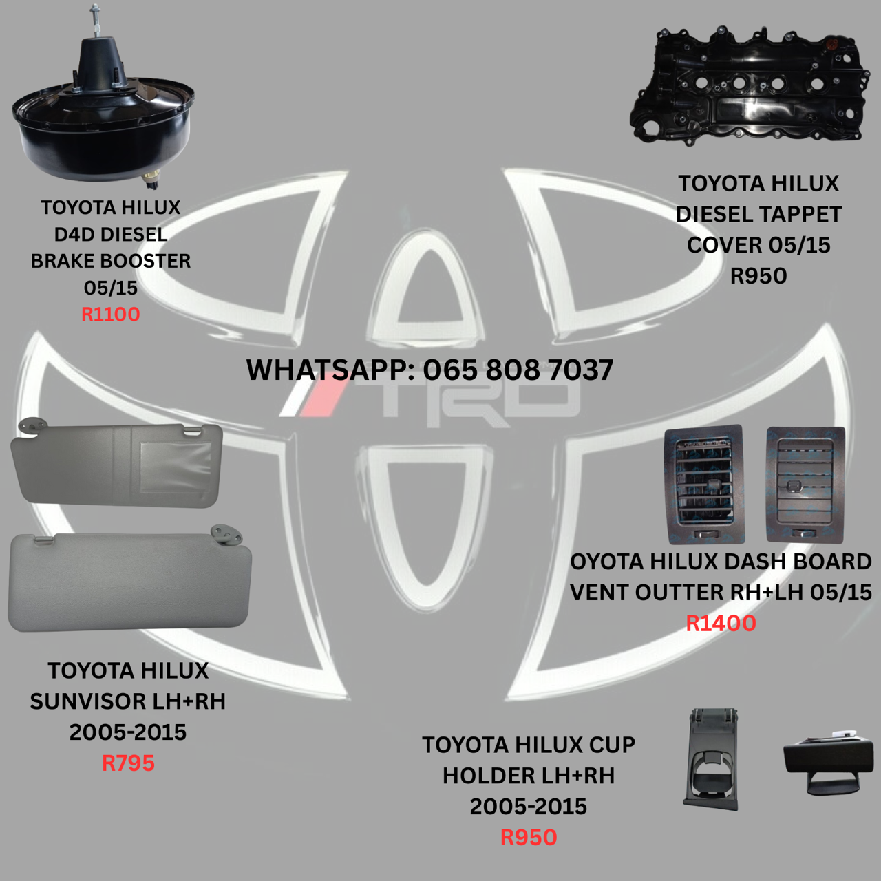 BRAND NEW TOYOTA HILUX GD6/D4D PARTS - Private Seller