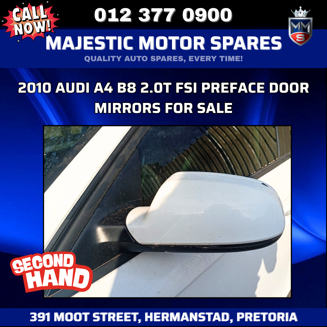 2010 Audi A4 B8 2.0T FSI Preface Door Mirrors for Sale – Used - Private Seller 2010 Audi A4 B8 2.0T FSI Preface Door Mirrors for Sale – Used - Private Seller