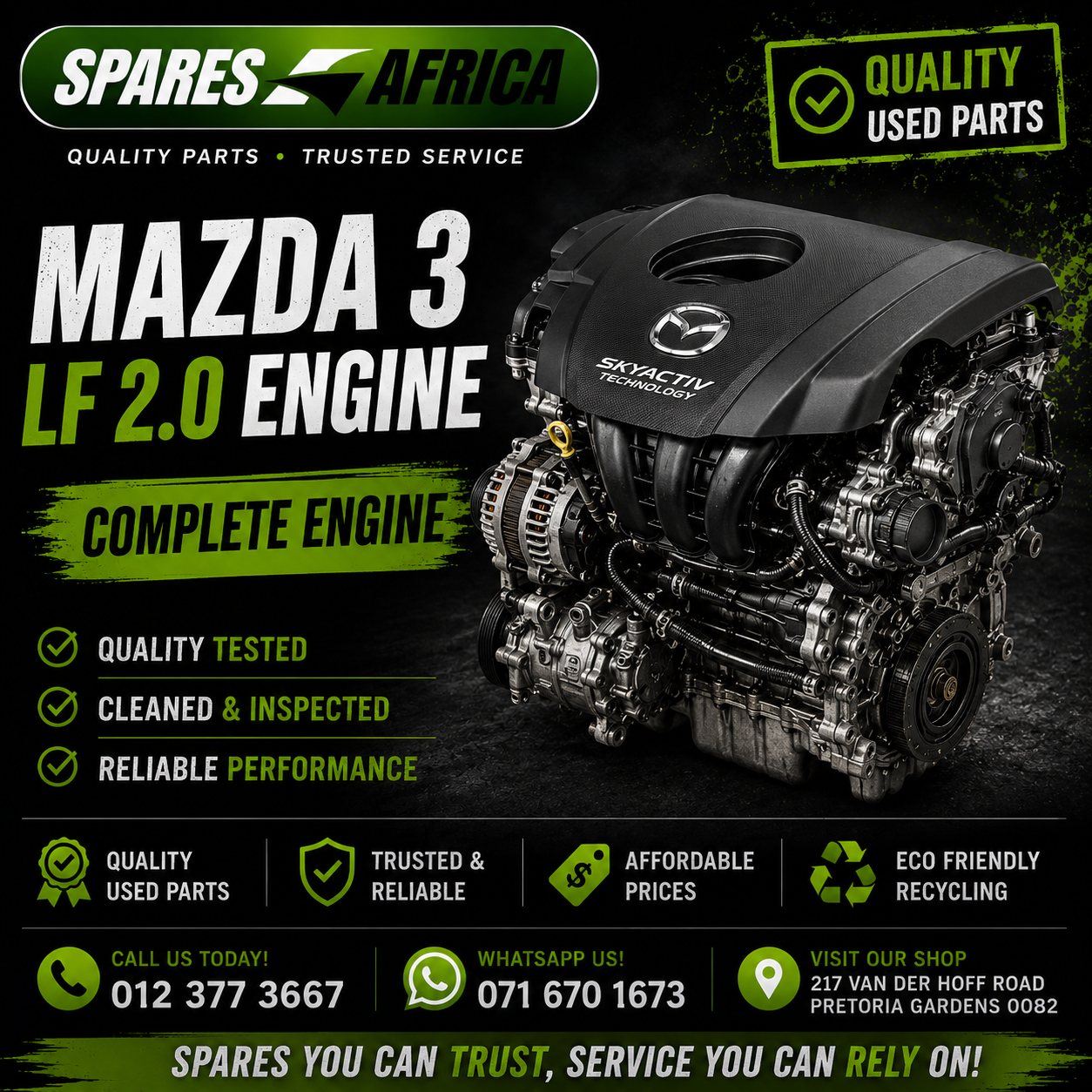 MAZDA 3 LF 2.0 ENGINE – HEAD, BLOCK & SUMP FOR SALE - Private Seller MAZDA 3 LF 2.0 ENGINE – HEAD, BLOCK & SUMP FOR SALE - Private Seller
