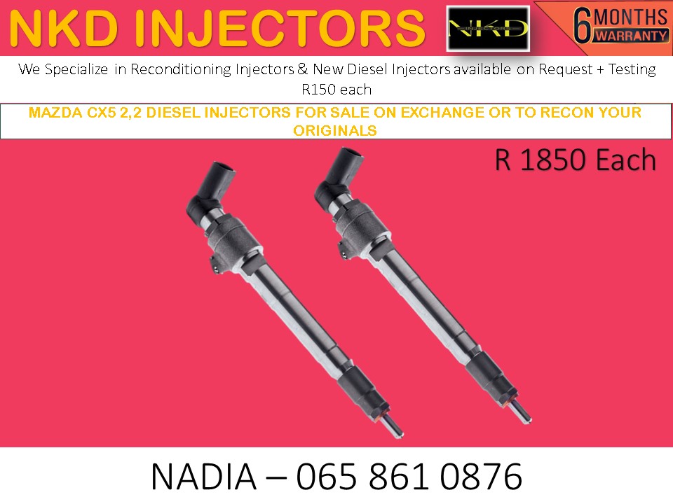 MAZDA CX5 2.2 INJECTORS FOR SALE OR RECON - Private Seller MAZDA CX5 2.2 INJECTORS FOR SALE OR RECON - Private Seller