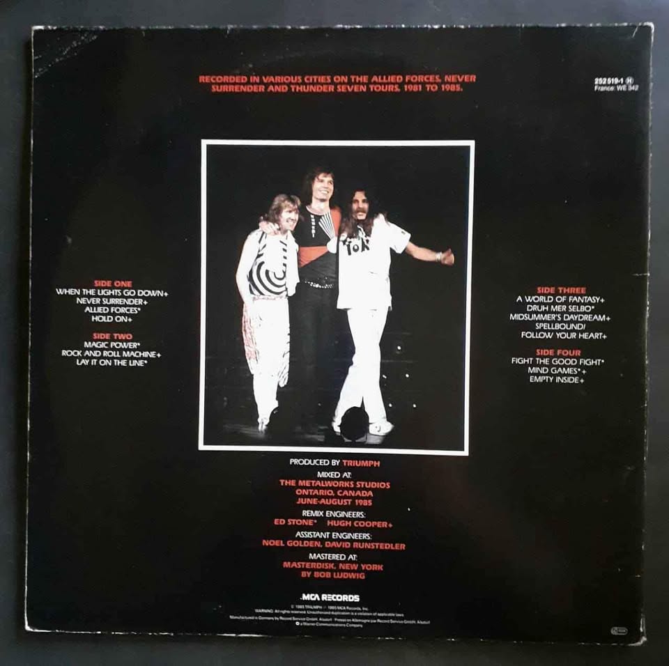 Triumph - Stages Double LP Record Set