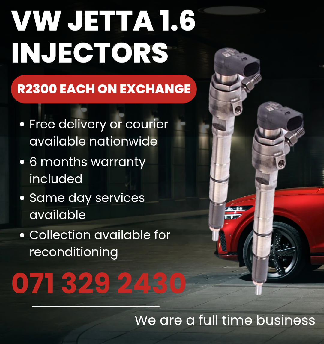 VW JETTA 1.6  DIESEL INJECTORS FOR SALE WITH WARRANTY