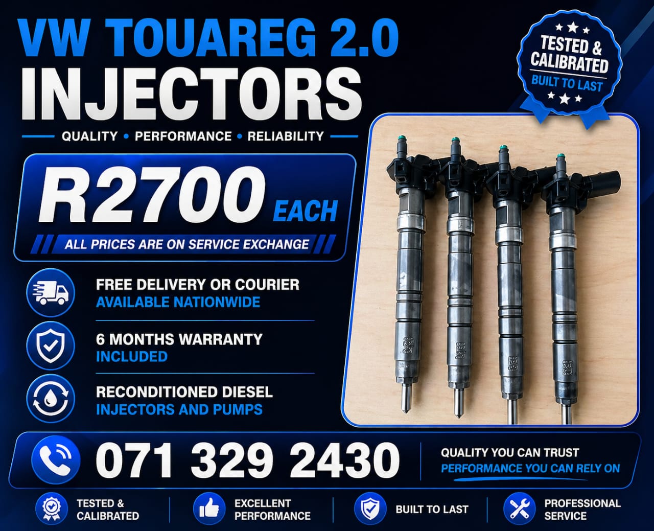 VW TOUAREG 2.0 INJECTORS FOR SALE WITH WARRANTY INCLUDED - Private Seller VW TOUAREG 2.0 INJECTORS FOR SALE WITH WARRANTY INCLUDED - Private Seller