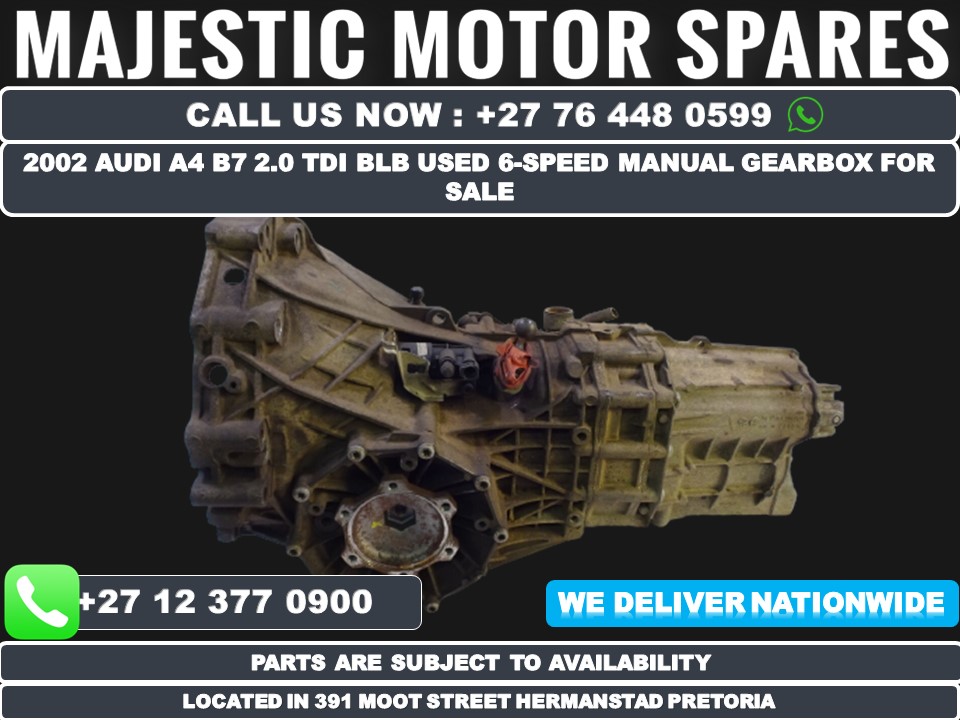 2002 Audi A4 B7 2.0 TDI 6-speed manual gearbox for sale - Private Seller 2002 Audi A4 B7 2.0 TDI 6-speed manual gearbox for sale - Private Seller