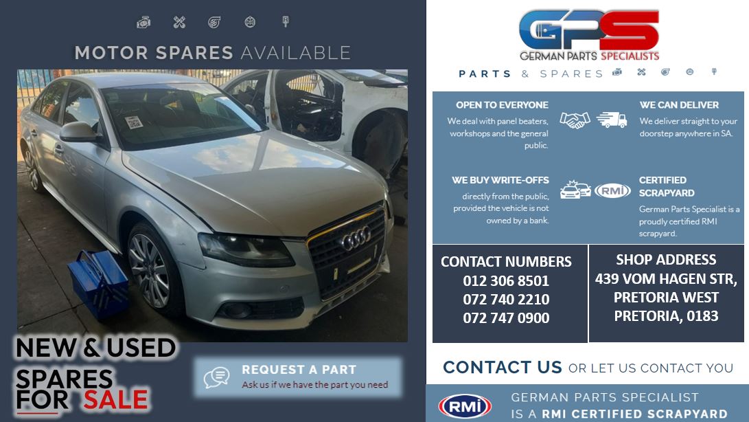 Audi A4 2.0 TDI CAG 2008 used spares and used parts for sale - Private Seller Audi A4 2.0 TDI CAG 2008 used spares and used parts for sale - Private Seller