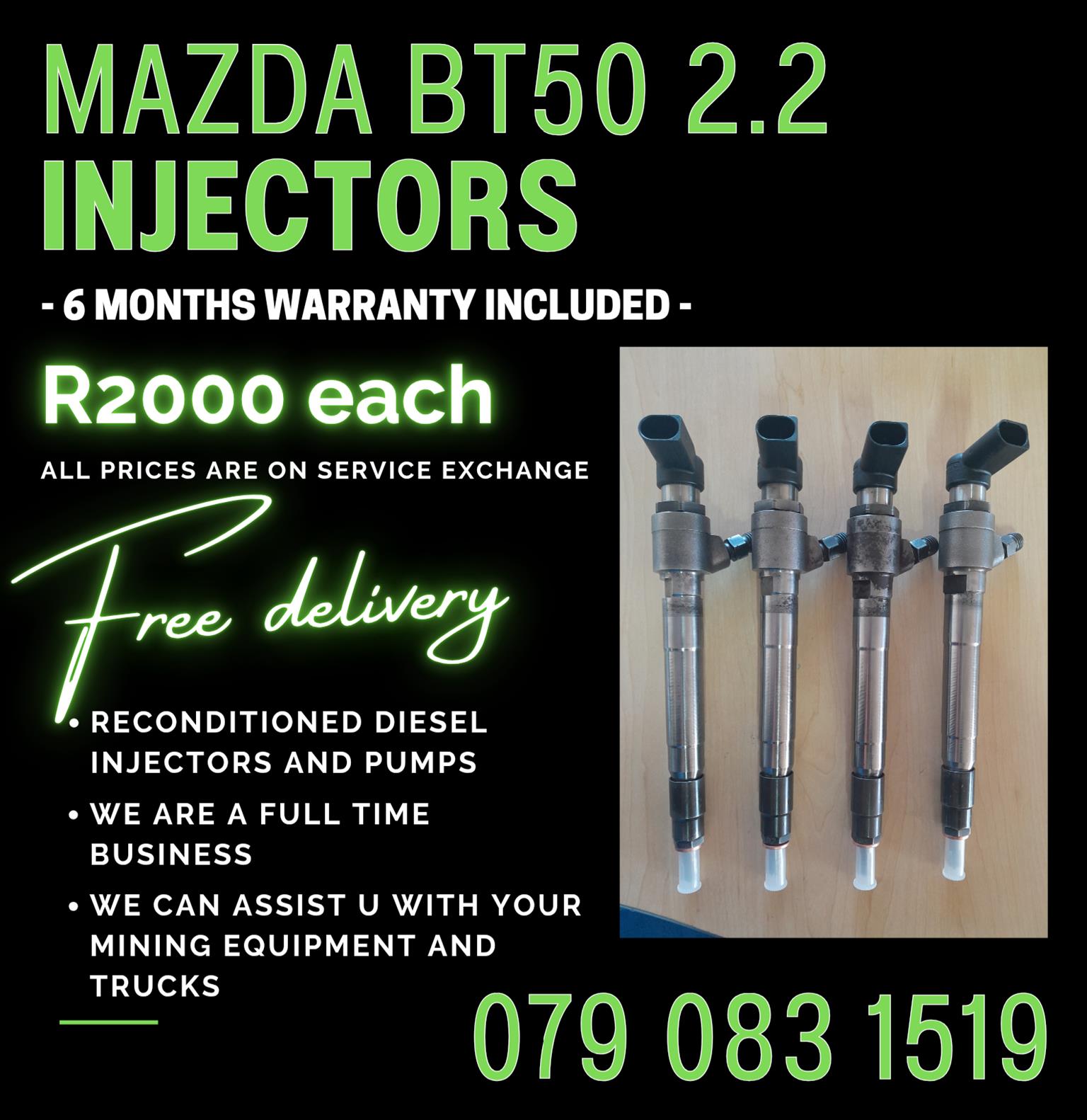 MAZDA BT50 2.2 INJECTORS FOR SALE WITH WARRANTY - Private Seller MAZDA BT50 2.2 INJECTORS FOR SALE WITH WARRANTY - Private Seller