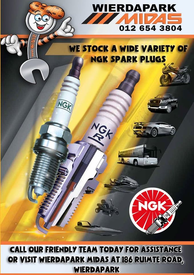 We stock a wide variety of NGK Spark Plugs at Wierdapark Midas! - Private Seller We stock a wide variety of NGK Spark Plugs at Wierdapark Midas! - Private Seller