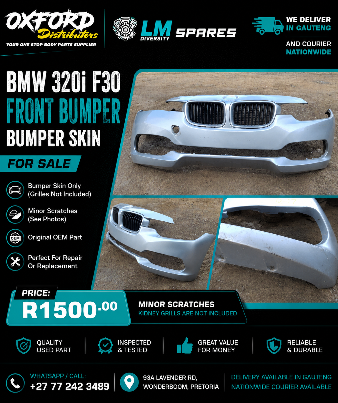 BMW 320i used bumper for sale used F30 front - Private Seller BMW 320i used bumper for sale used F30 front - Private Seller