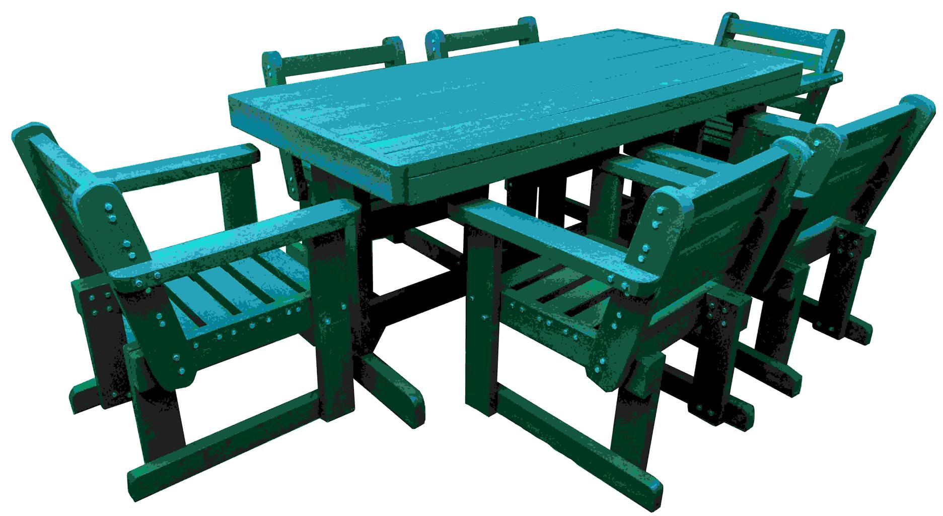 Law and Patio Green Plastic Furniture 