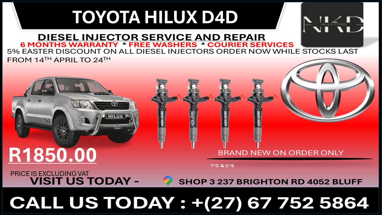Toyota Hilux D4D Diesel Injectors on recondition - Private Seller Toyota Hilux D4D Diesel Injectors on recondition - Private Seller