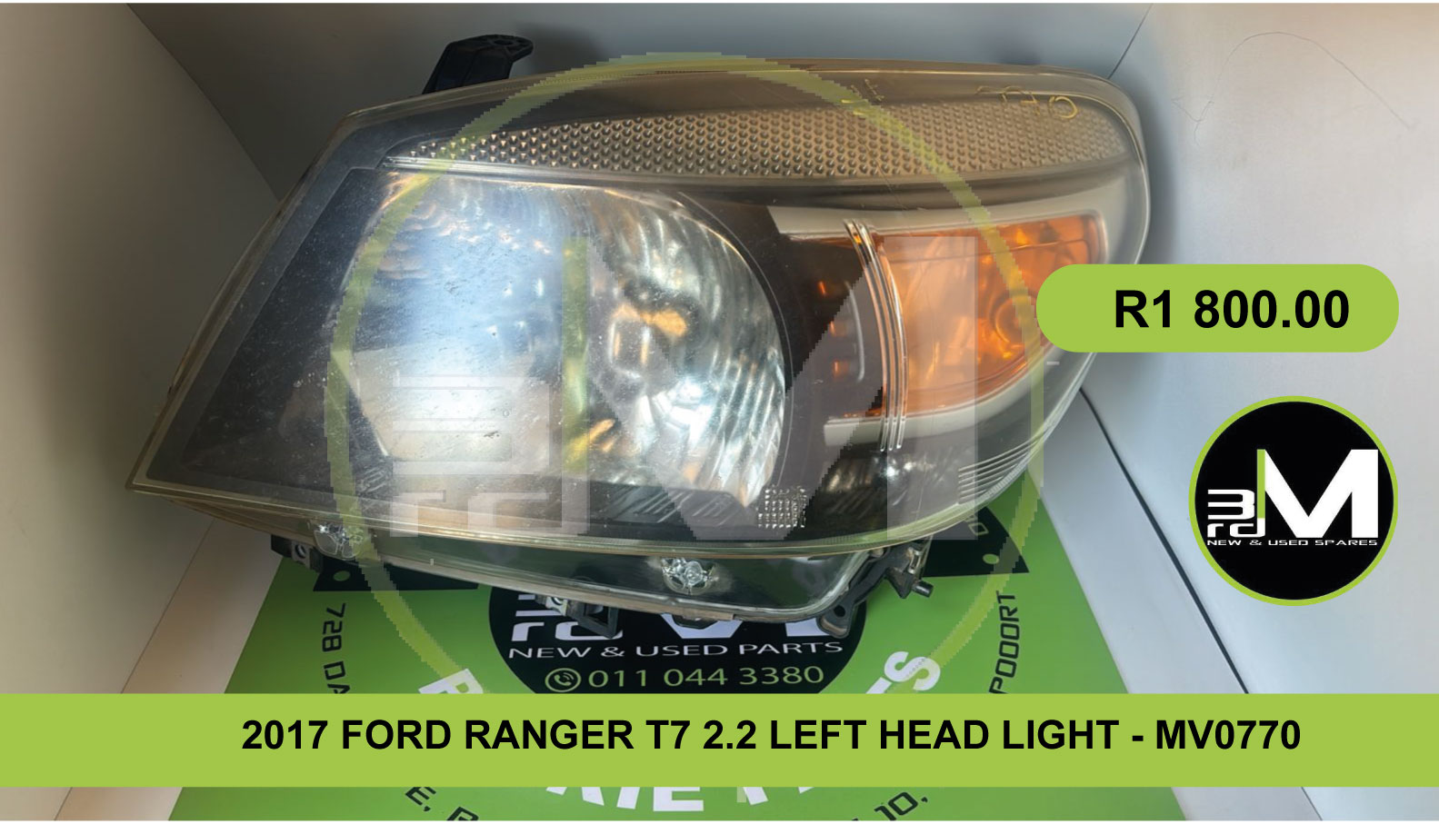 2017 FORD RANGER T7 2.2 LEFT HEADLIGHT - MV0770 - Private Seller 2017 FORD RANGER T7 2.2 LEFT HEADLIGHT - MV0770 - Private Seller