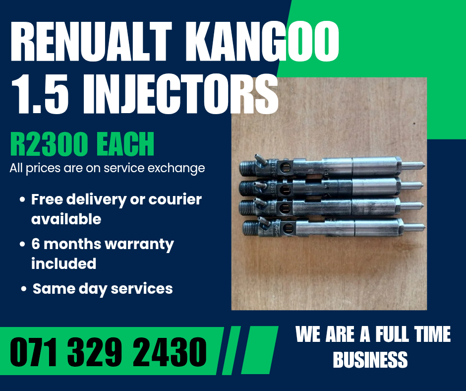 RENUALT KANGOO 1.5 DIESEL INJECTORS FOR SALE WITH WARRANTY