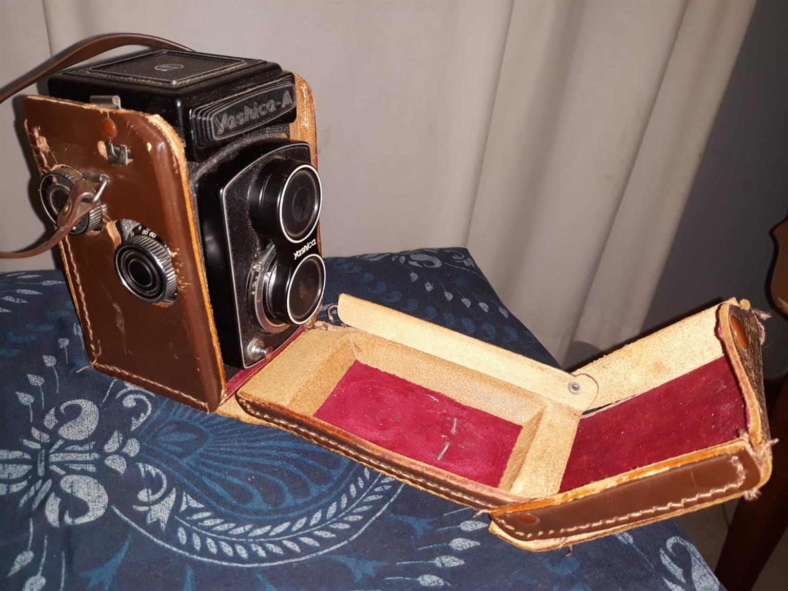 Yoshica-A 1950 vintage camera and pouch for sale