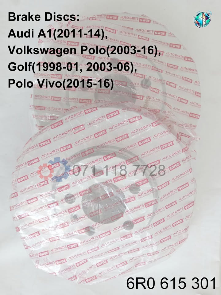 Brake Discs by SWGE® for Audi a1(2011-14), VW Polo(2003-16), Golf(1998-01, 2003-06), Polo Vivo - Private Seller Brake Discs by SWGE® for Audi a1(2011-14), VW Polo(2003-16), Golf(1998-01, 2003-06), Polo Vivo - Private Seller