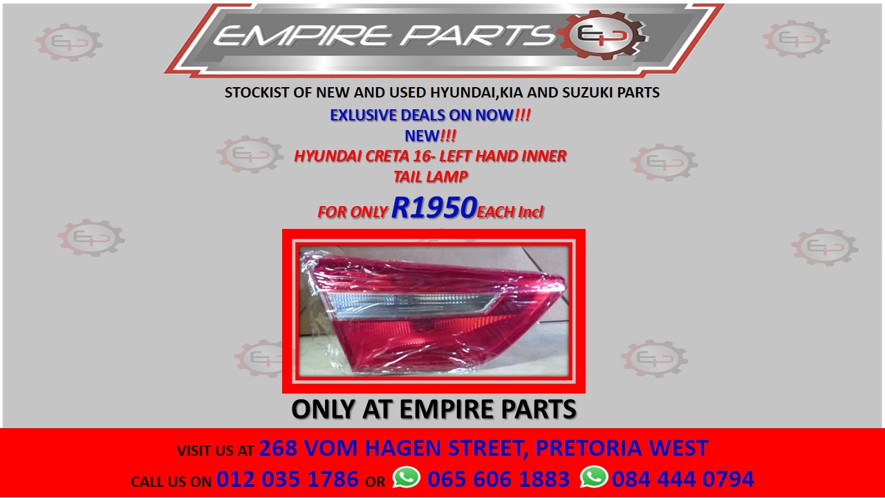 HYUNDAI CRETA 16- LEFT HAND INNER TAIL LAMP - Private Seller HYUNDAI CRETA 16- LEFT HAND INNER TAIL LAMP - Private Seller
