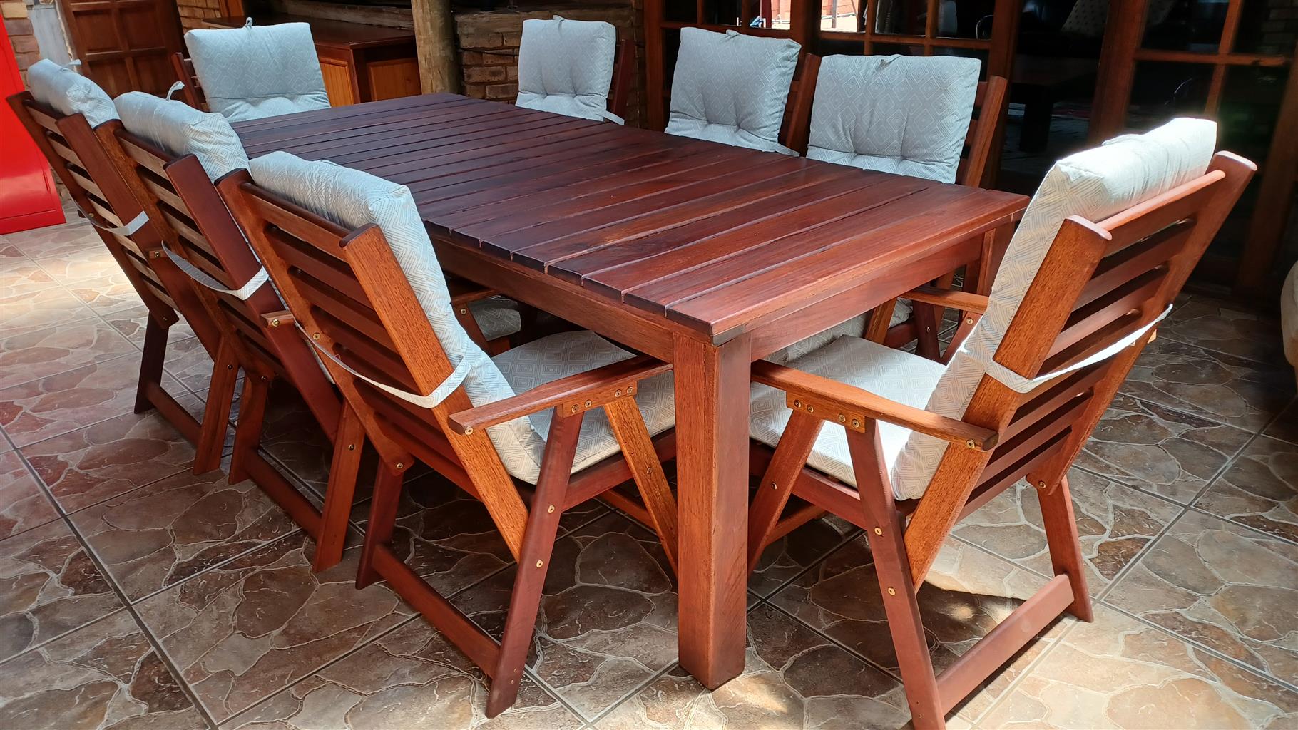 wooden patio set for sale