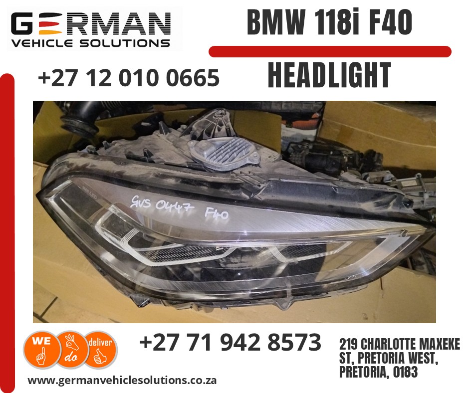 BMW 118i f40 used right headlight oem replacement available