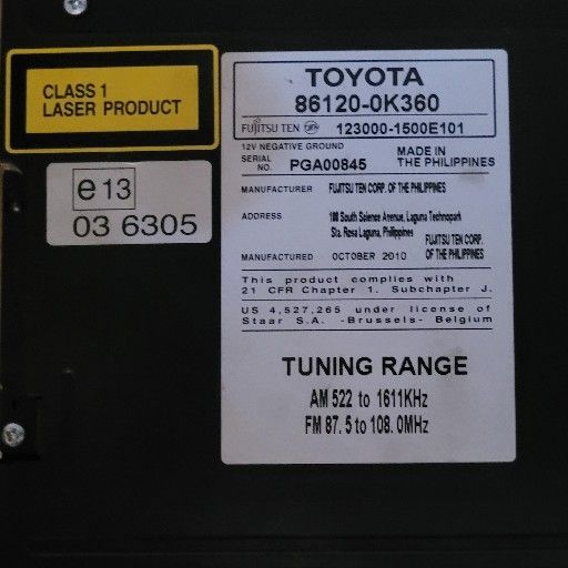2010 Hilux Radio / CD - Private Seller 2010 Hilux Radio / CD - Private Seller