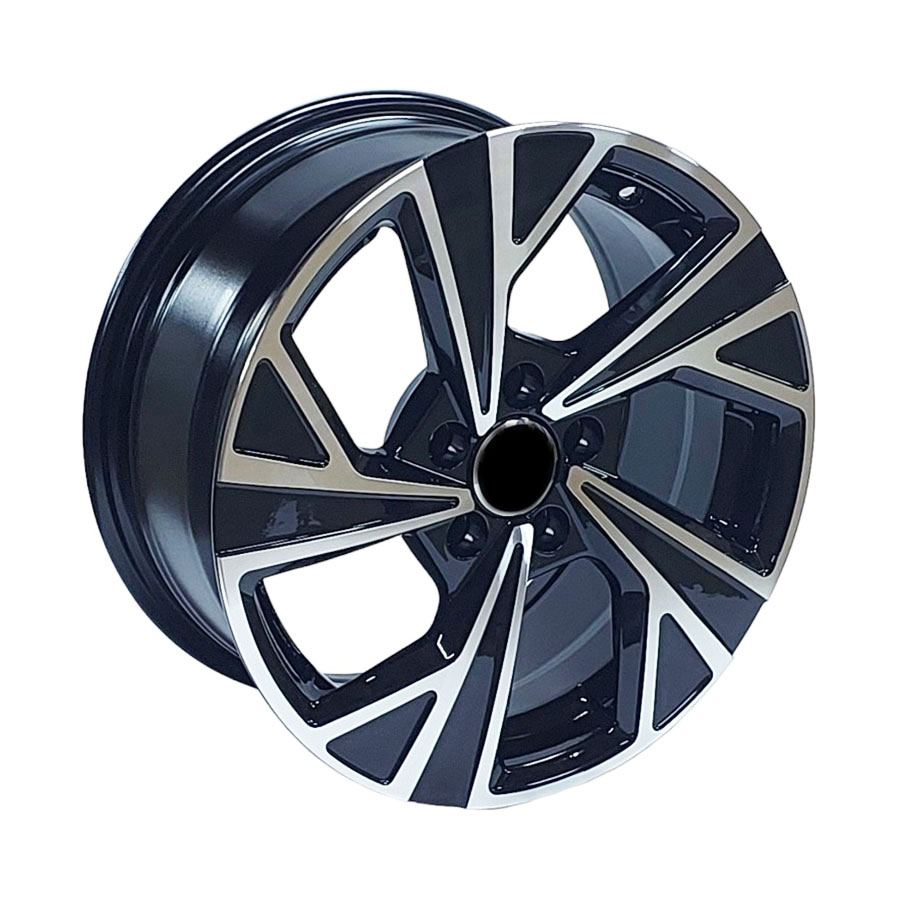 15″ GR152007 5/112 Black Machine Face Alloy Wheels