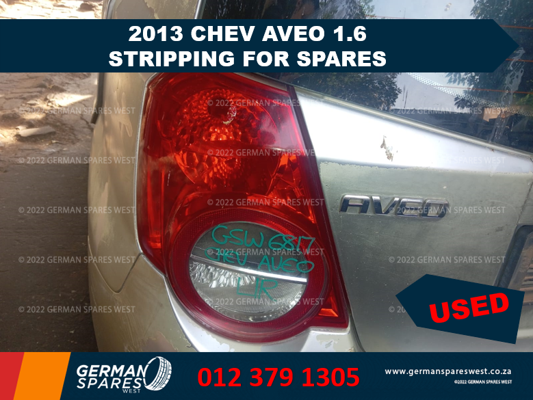 2013 CHEV AVEO 1.6 STRIPPING FOR SPARES - Private Seller 2013 CHEV AVEO 1.6 STRIPPING FOR SPARES - Private Seller