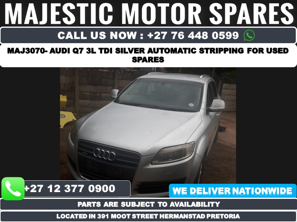 Audi Q7 3.0 TDI automatic parts used spares used for sale - Silver in colour - Private Seller Audi Q7 3.0 TDI automatic parts used spares used for sale - Silver in colour - Private Seller