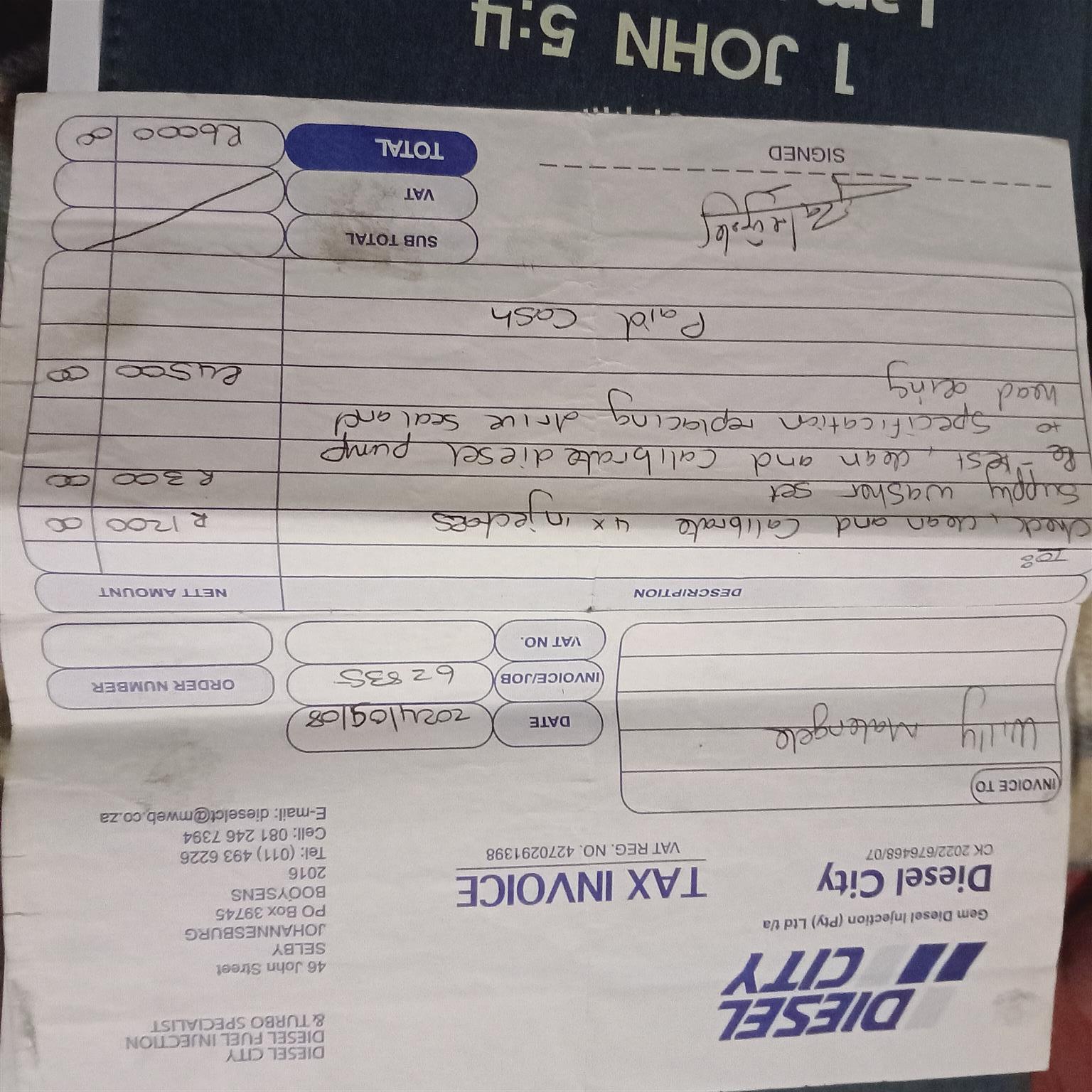 Diesel Pump recon - Private Seller Diesel Pump recon - Private Seller