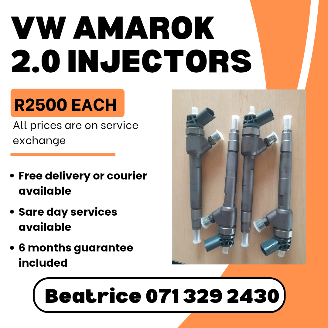 VW AMAROK 2.0 DIESEL INJECTORS FOR SALE WITH WARRANTY - Private Seller VW AMAROK 2.0 DIESEL INJECTORS FOR SALE WITH WARRANTY - Private Seller
