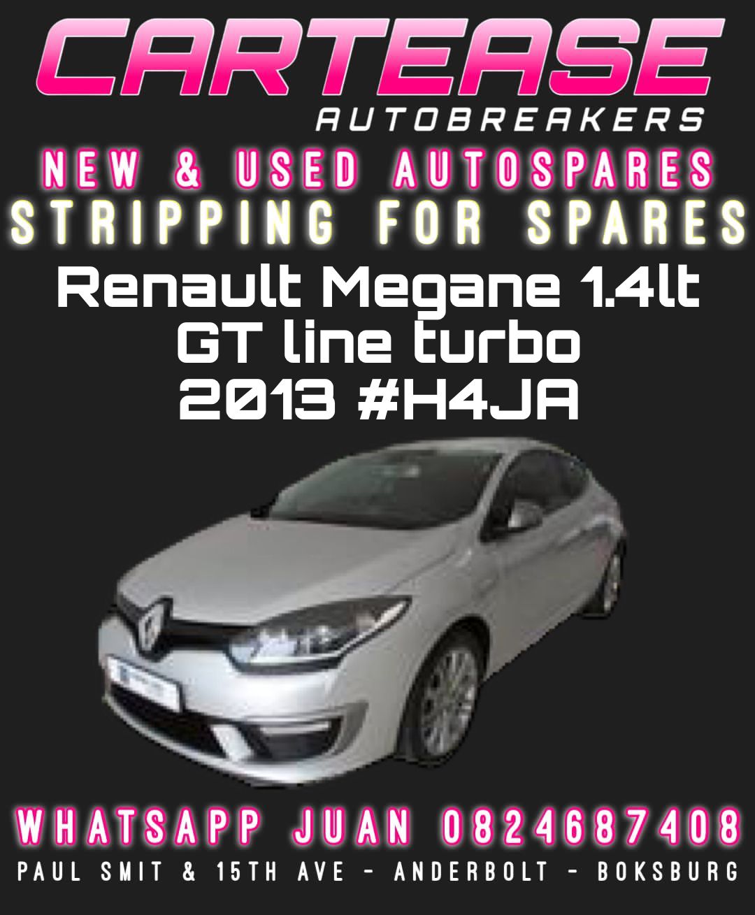 RENAULT MEGANE 1.4LT GT LINE TURBO 2013 #H4JA STRIPPING FOR SPARES - Private Seller RENAULT MEGANE 1.4LT GT LINE TURBO 2013 #H4JA STRIPPING FOR SPARES - Private Seller