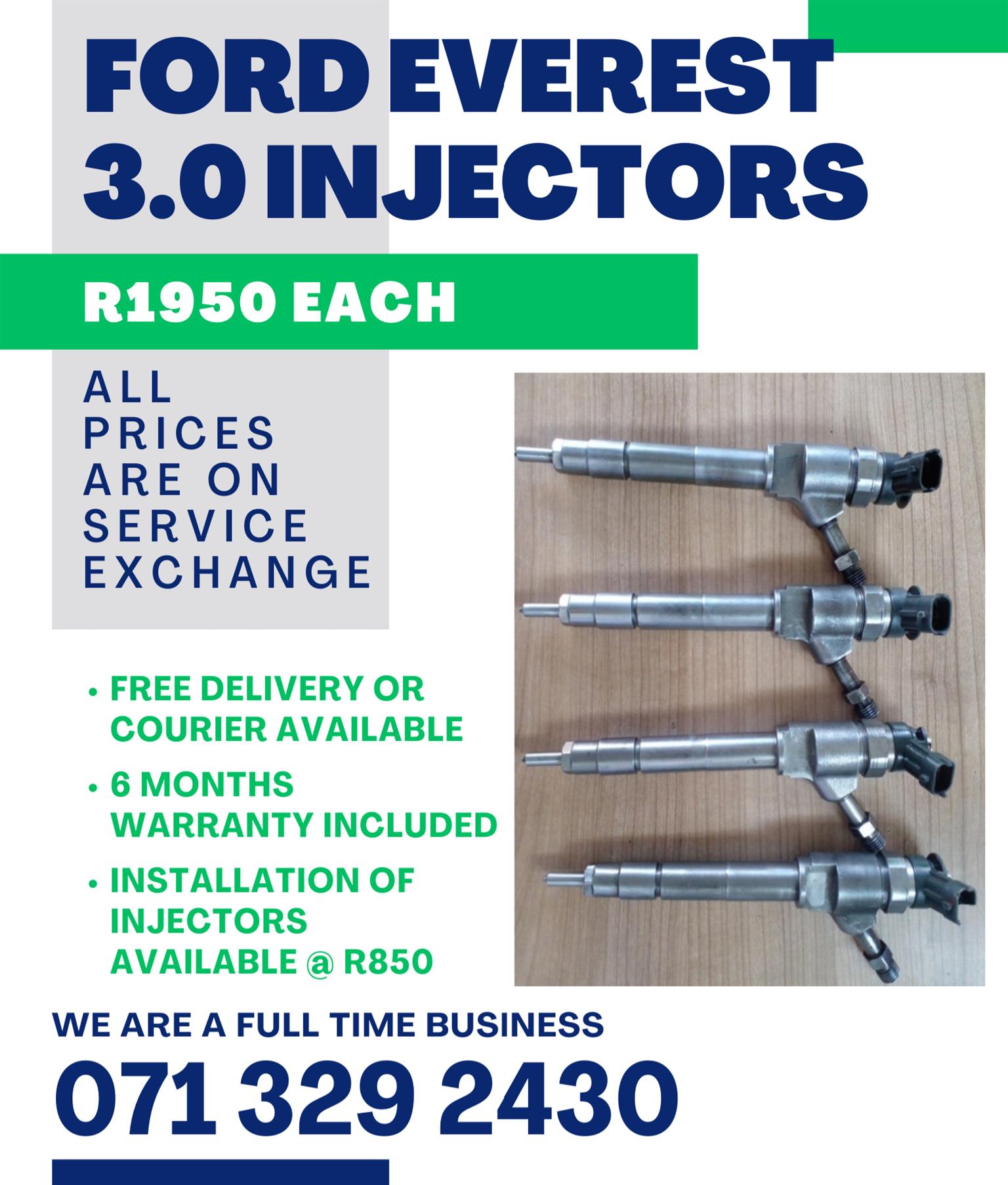 FORD EVEREST 3.0 INJECTORS FOR SALE WITH WARRANTY - Private Seller FORD EVEREST 3.0 INJECTORS FOR SALE WITH WARRANTY - Private Seller