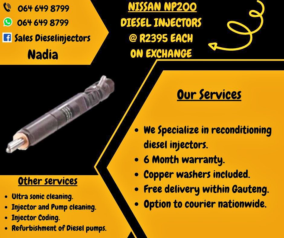 NISSAN NP200 DIESEL INJECTORS - Private Seller NISSAN NP200 DIESEL INJECTORS - Private Seller