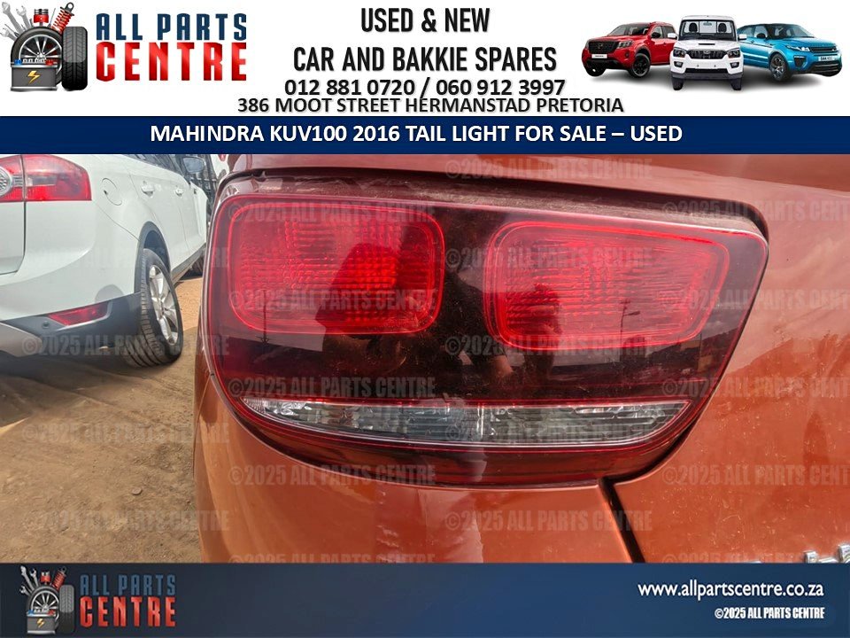 2016 Mahindra KUV100 tail light for sale – used - Private Seller 2016 Mahindra KUV100 tail light for sale – used - Private Seller