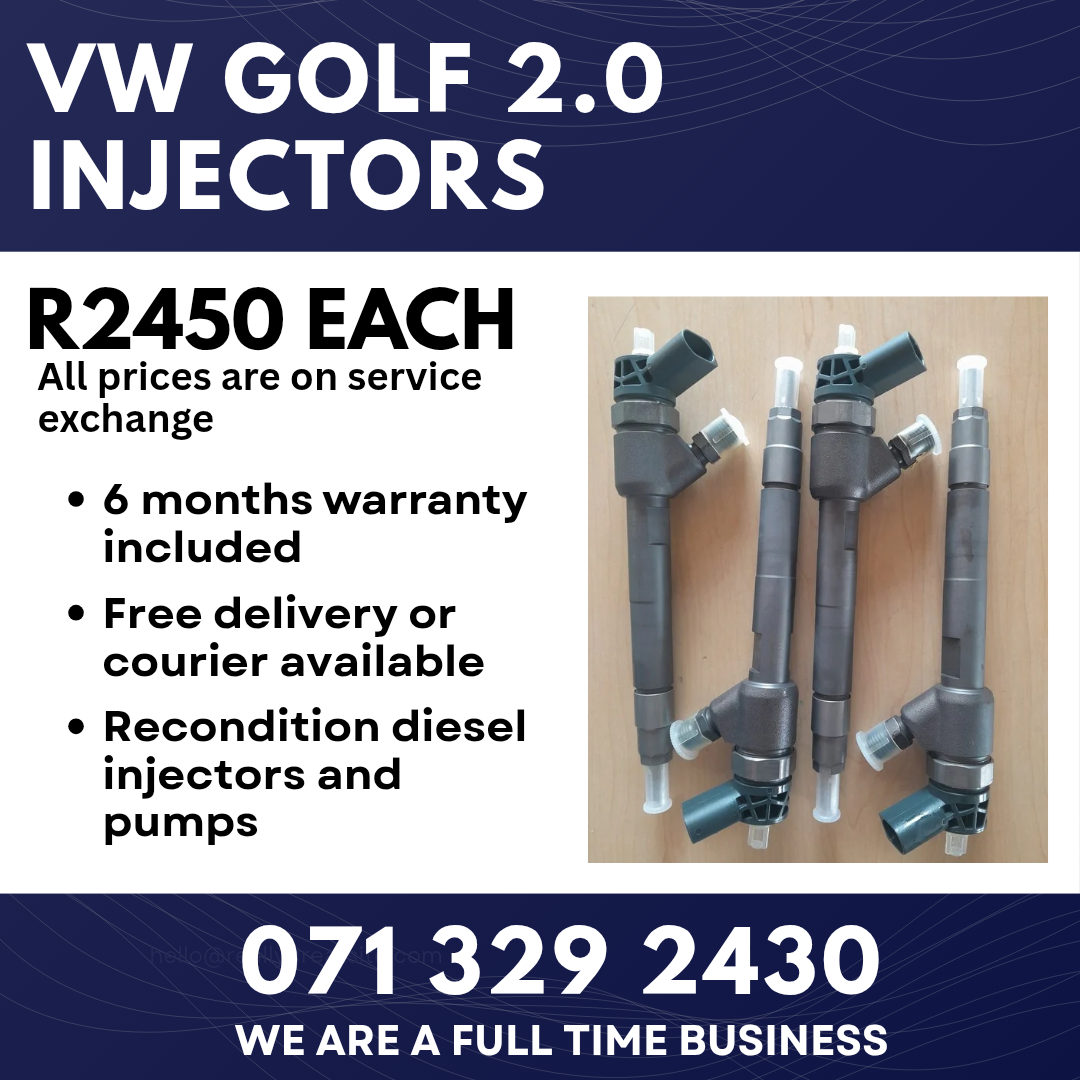 VW GOLF 2.0 INJECTORS FOR SALE WITH WARRANTY - Private Seller VW GOLF 2.0 INJECTORS FOR SALE WITH WARRANTY - Private Seller