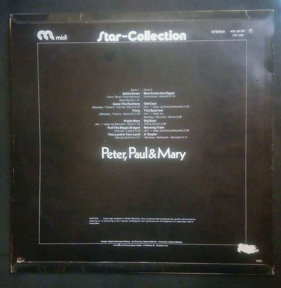Peter, Paul & Mary - Star-Collection LP Record