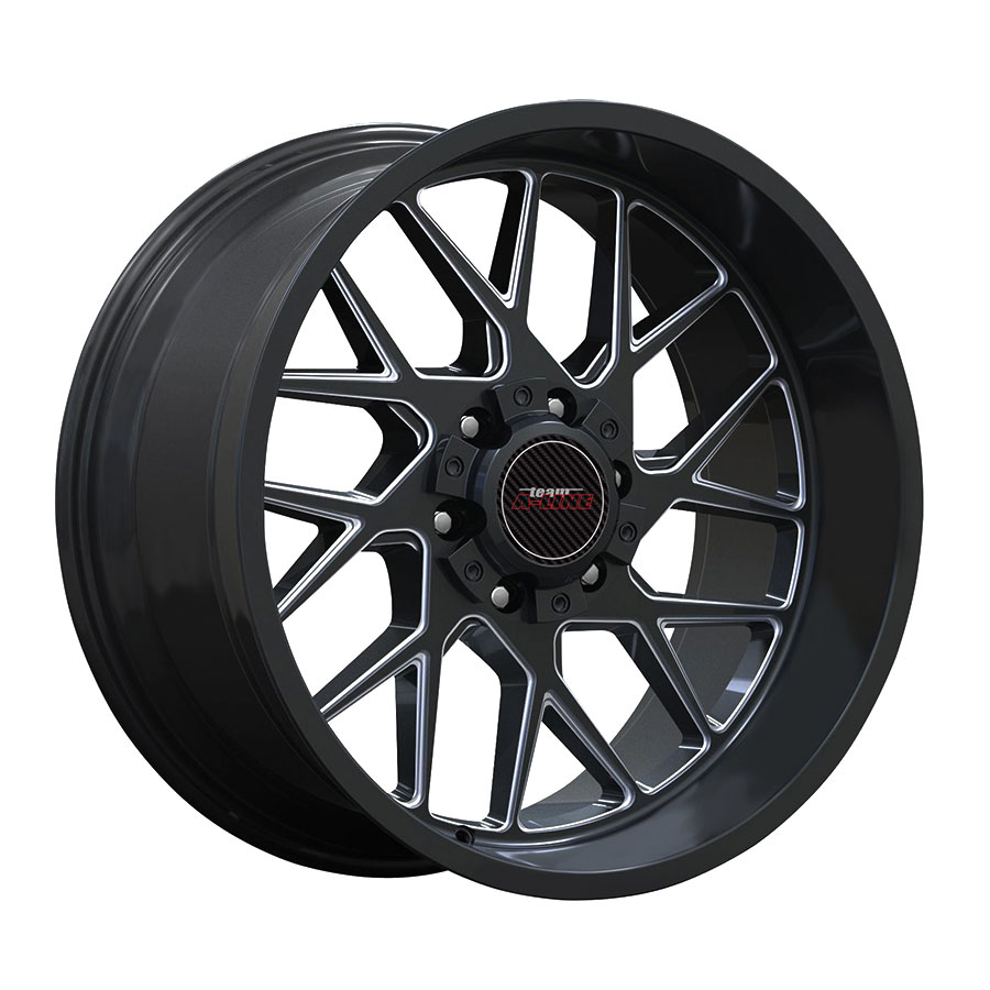 20″ A-Line Challenger Satin black Milled Alloy wheels