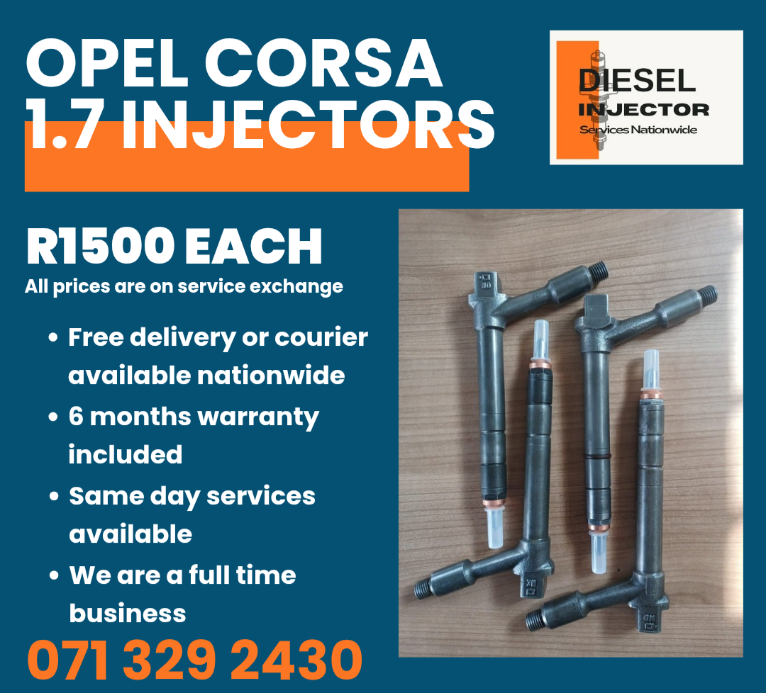 OPEL CORSA 1.7 INJECTORS FOR SALE WITH WARRANTY - Private Seller OPEL CORSA 1.7 INJECTORS FOR SALE WITH WARRANTY - Private Seller