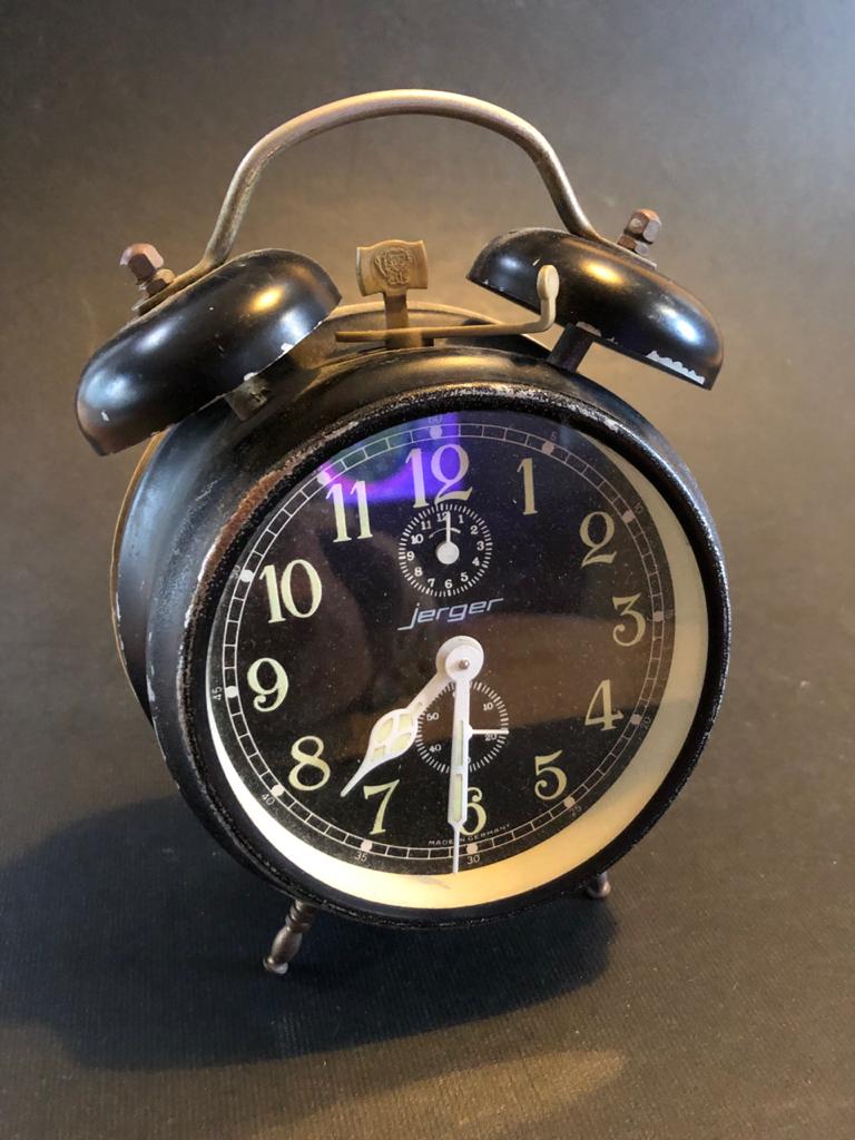 Vintage Antique Analogue German Jerger Mechanical Alarm clock