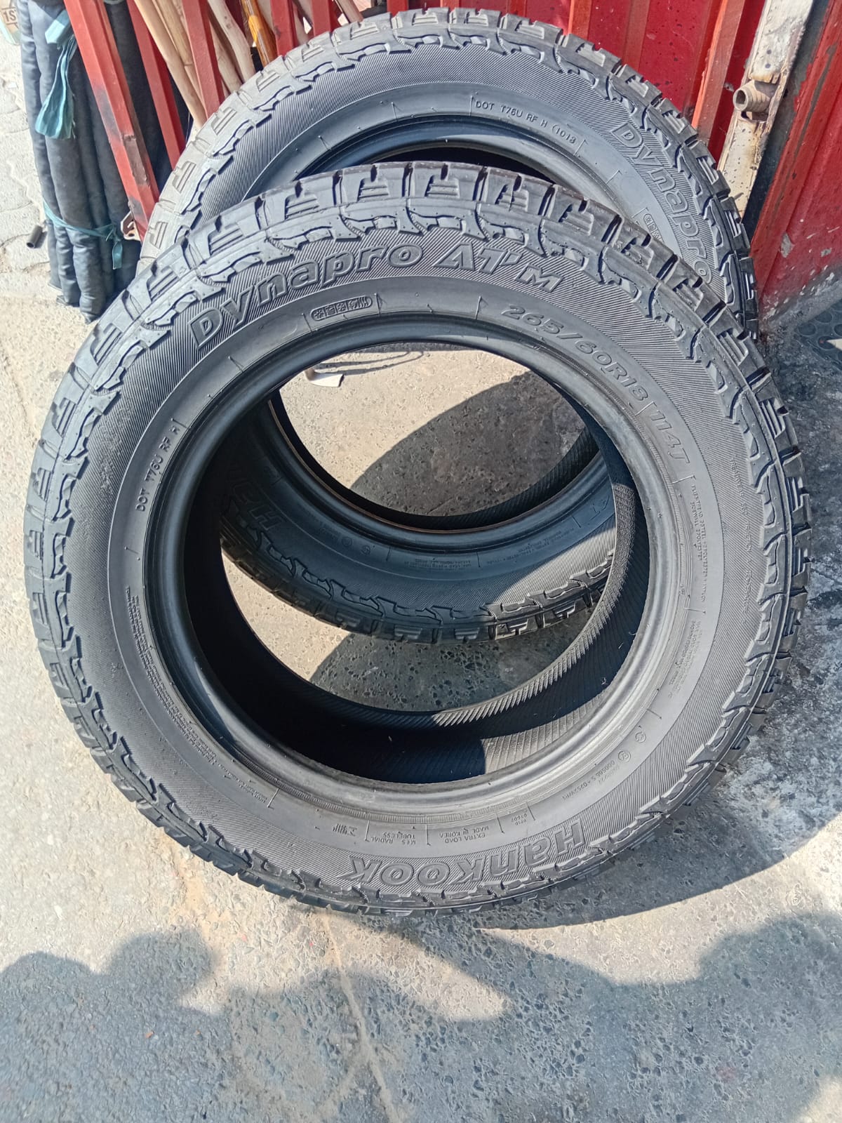 265/60/18 × 2 Hankook Dinapro ATM used tyres for sale - Private Seller
