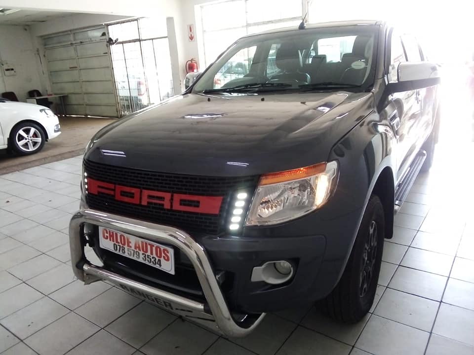 2014 FORD RANGER 3.2 XLT DOUBLE CAB 4×2 GREY, MANUAL, DIESEL  LEATHER INTERIOR