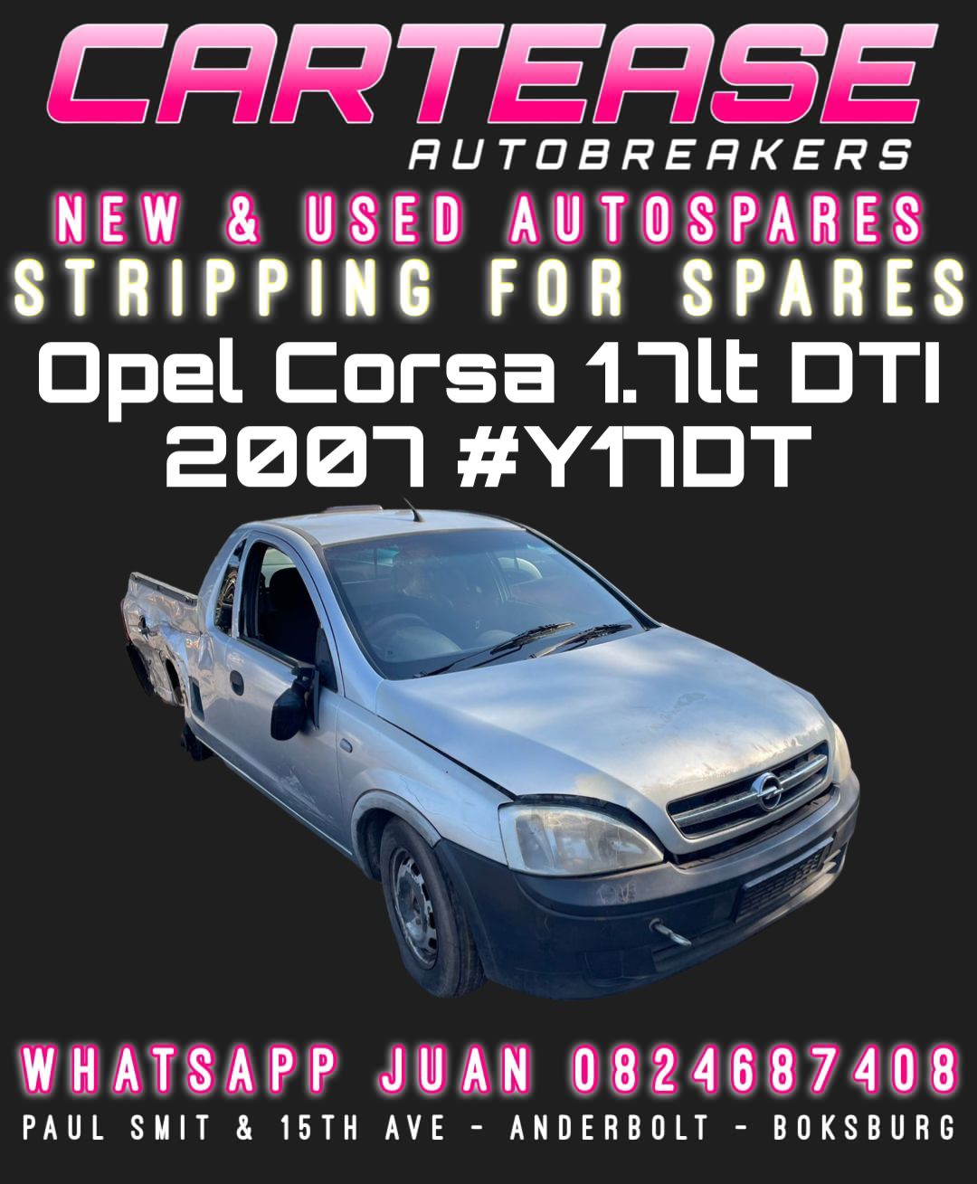OPEL CORSA 1.7LT DTI 2007 #Y17DT STRIPPING FOR SPARES - Private Seller OPEL CORSA 1.7LT DTI 2007 #Y17DT STRIPPING FOR SPARES - Private Seller