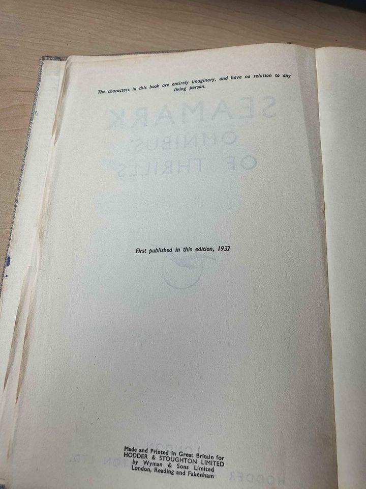 The Seamark Omnibus of Thrills book  Edition
