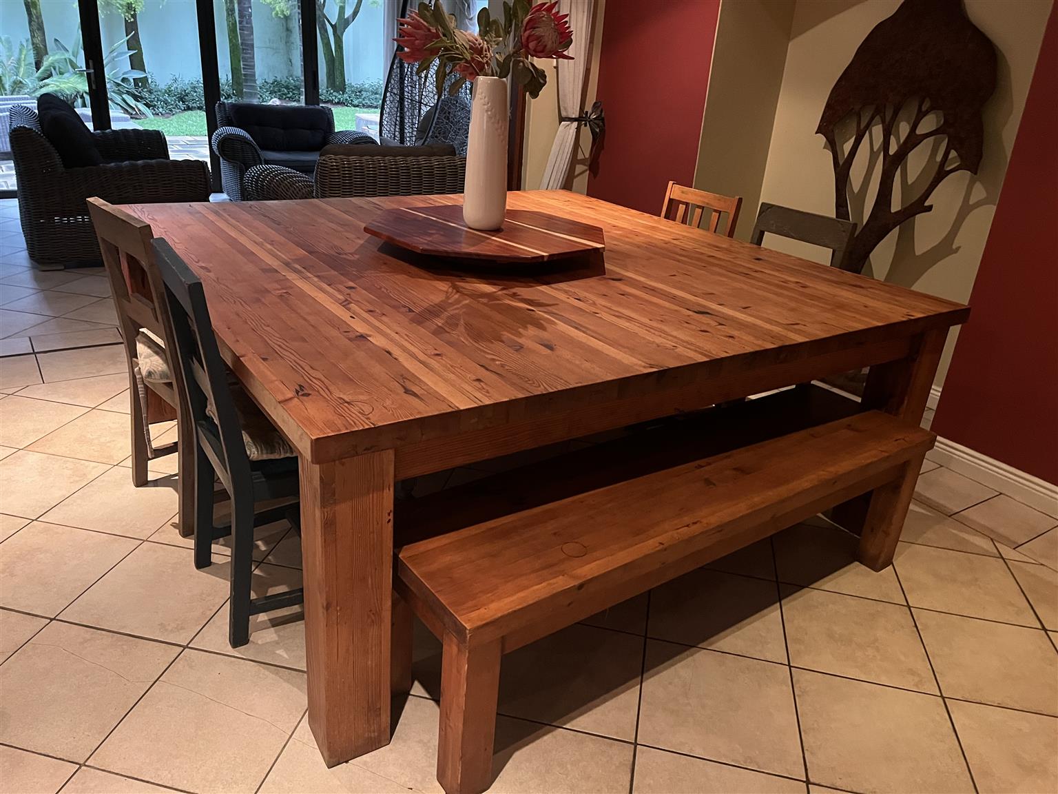 solid wood diningroom table