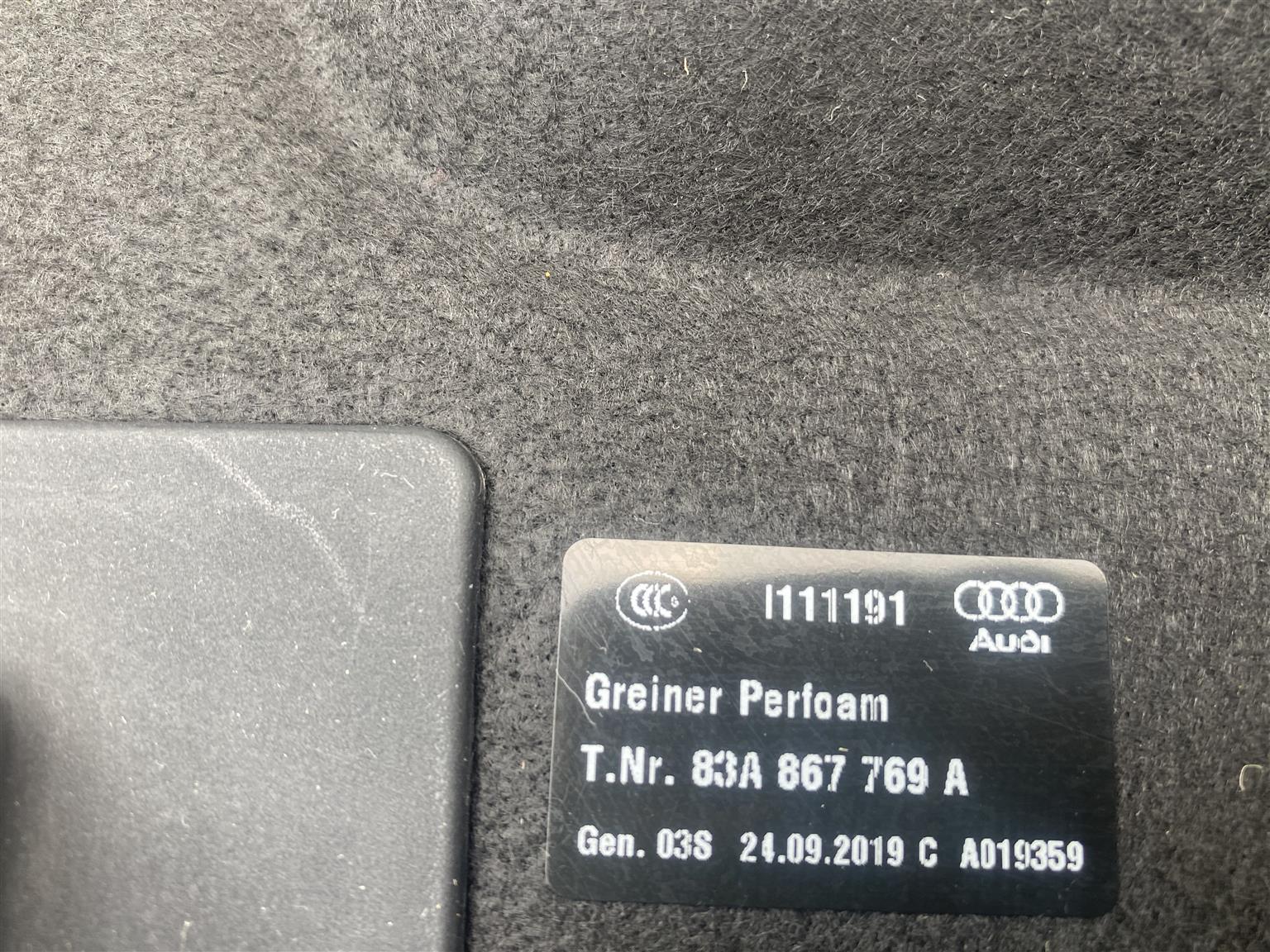 2023 AUDI Q3 PARCEL SHELF FOR SALE. IN PRISTINE CONDITION - Private Seller