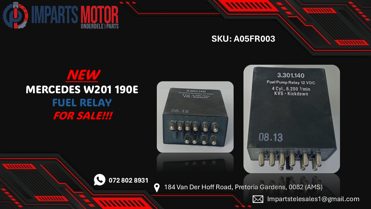 MERCEDES W201 190E FUEL RELAY FOR SALE - Private Seller MERCEDES W201 190E FUEL RELAY FOR SALE - Private Seller