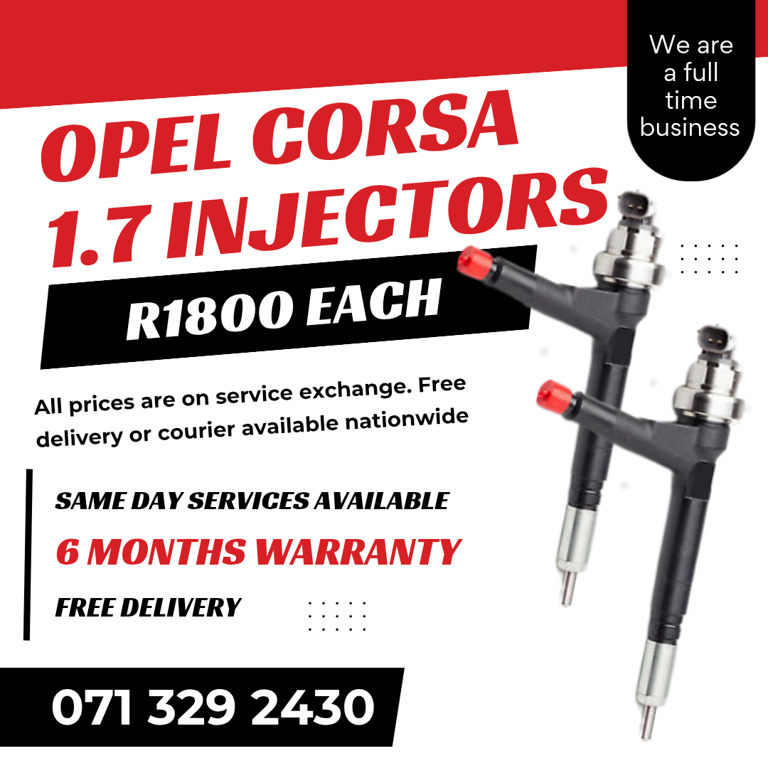 OPEL CORSA 1.7 INJECTORS FOR SALE WITH WARRANTY - Private Seller OPEL CORSA 1.7 INJECTORS FOR SALE WITH WARRANTY - Private Seller