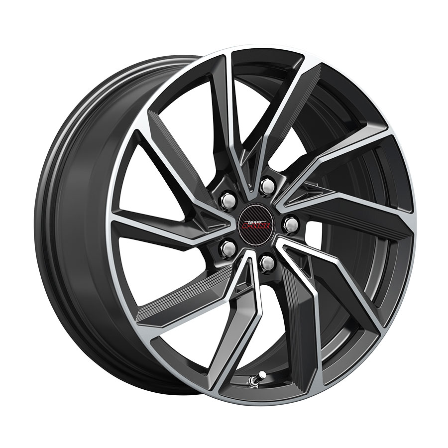 15″ A-Line Recoil 4/100 Black Machine Face Alloy Wheels
