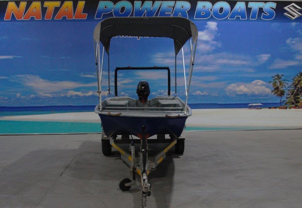 TUG 20 ON TRAILER 15 HP SUZUKI 4 STROKE TILLER